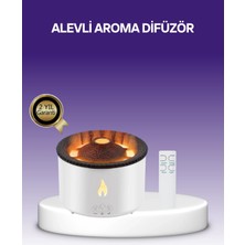 K-Yonlineticaret 3D Alev Efektli Hava Nemlendirici – Uzaktan Kumandalı ve 8 Saat Çalışma Süreli