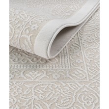 Elvey Home 7134 Krem Modern Desen Doğal Taban Koridor Mutfak Çocuk Oturma Odası Salon Halı Yolluk