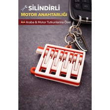 Triforge3D 🔧 Silindirli Motor Anahtarlığı – 3D Baskı Araba & Motor Tutkunlarına Özel