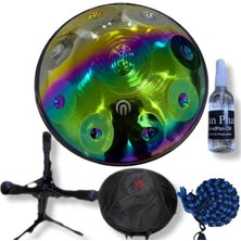 Arsha Full Paket Titanium Handpan 9 Nota Re Minör ( Stand +Çanta+Bakım Yağı ve Koruyucu Renkli Kuşak)