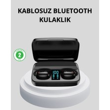 K-Yonlineticaret Tws Bluetooth Kulaklık 1800MAH Şarj Kutulu Dijital Ekranlı