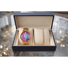 ShellWetr Kadın Saat Seti Alisa Kadın Saat ve Bileklik Seti Luxery Set Kadın Saat