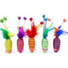 Odesiapet Ip Örgülü Tüylü Fare Kedi Oyuncağı 7.5 cm