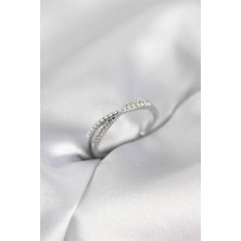 Inure Jewelry Incili ve Zirkon Taşlı Gümüş Renk Kadın Yüzük