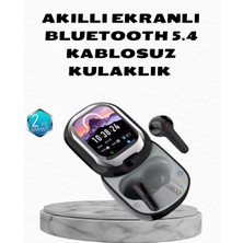 K-Yonlineticaret Aktif Gürültü Engelleme Özellikli Kablosuz Kulaklık – Akıllı Ekranlı Şarj Kutusu