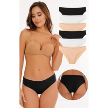 Sensu Kadın Pamuklu Karışık Renkli 6'lı Slip Külot Model-2