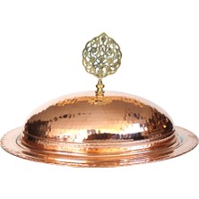 Moda Bakır Bakır Kapaklı Kayık Sahan 25 cm