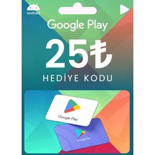 25 Tl Google Play Hediye Kartı