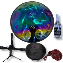 Arsha Full Paket Titanium Handpan 9 Nota Re Minör ( Stand +Çanta+Bakım Yağı ve Koruyucu Renkli Kuşak)