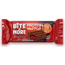 Bite and More Bite & More Kakaolu Vişne Kremalı Protein Waffle 55 gr
