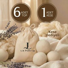 La Patria 6 Adet Xxxl Yün Çamaşır Kurutma Topu - 1 Adet Kese - Kurutma Makinesi için -