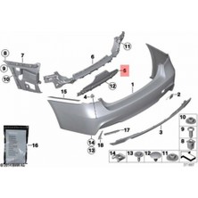 TŞT Bmw 3 Serisi Arka Tampon Braketi Orta Iç Msport 2011- (Oem No:  51128054200)