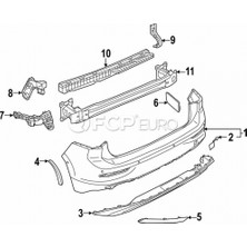 TŞT Volkswagen Golf Vııı Arka Tampon Braketi Alt Sağ 2020- (Oem No:  5H6807394D)