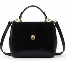 Heybe Shop Gold Toka Detaylı Kilitli Kapaklı Günlük Kadın Kol ve Omuz Çantası