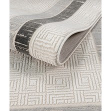 Elvey Home 7107 K.gri Modern Desen Doğal Taban Koridor Mutfak Çocuk Oturma Odası Salon Halı Yolluk