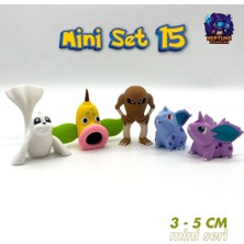 Neptune3D Pokemon Mini Figür Seti 15 (Dewgong, Weepinbell, Hitmonlee, Nidoran F, Nidoran M)