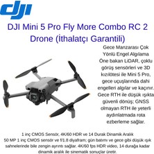 Djı Mini 5 Pro Fly More Combo  Gece Manzarası Çok Yönlü Engel Algılama Rc 2 Drone (Ithalatçı Garantili)