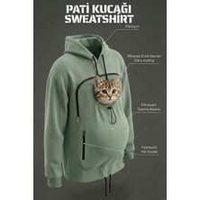 Petolojim Pati Kucağı Sweatshirt (Kanguru Keseli Kedi-Köpek Taşıma Kıyafeti) L/xl Beden Oversize