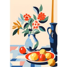 Miyrem-Modern Boho Meyve ve Çiçek Temalı Dekota Poster - Retro Duvar Dekoru