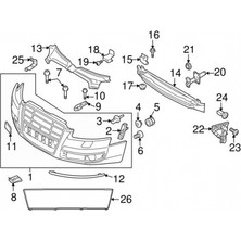 TŞT Audi A6 Ön Tampon Çeki Demiri Kapağı 2004- (Oem No:  4F0807441GRU)