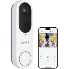 Wirkmarkt Reolınk DOORBELL 2k Bataryalı Kablosuz Görüntülü Kapı Zili Kamerası, Baştan Ayağa Görüntü, Kişi/araç/paket Tanıma, 2.4/5ghz Wifi, Çift Yönlü Ses, Yerel Depolama