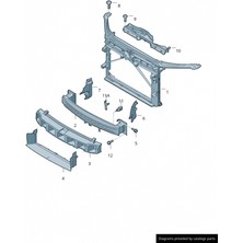 TŞT Skoda Octavia Ön Tampon Demiri 2016- (Oem No:  5E0807109F)
