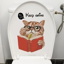 K-Yonlineticaret Decohandy Klozet Etiketi Keep Going Kedi