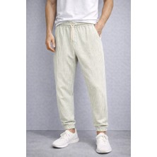 İnce Moda Giyim Fitilli Dokulu Lastik Paça Erkek Eşofman Altı