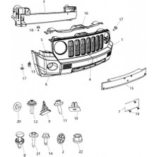 TŞT Dodge Calıber Ön Tampon Demiri 2007  (Oem No:  5303761AC)