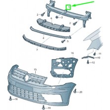TŞT Volkswagen Caddy Ön Tampon Demiri  2015- (Oem No:  2K5807109)