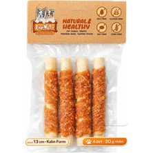 Eva & Wall-e Doğal Tavuk Etli Sarma Köpek Çiğneme Kemiği - 4 Adet Kalın Çubuk