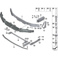 TŞT Bmw 1 Serisi Ön Tampon Demiri Aluminyum 2020- (Oem No:  51117459883)