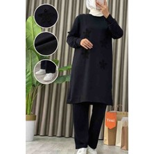 Tesüttür Tunik Pantolon Ikili Takım Siyah