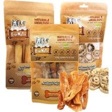 Eva & Wall-e Küçük Irk Köpekler Için Tanışma Seti – Dana Kuyruğu, Disk & Sinir 3’lü Doğal Çiğneme Ödül Kemikleri