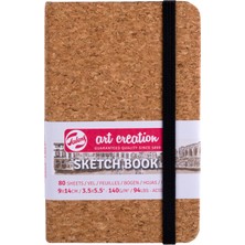 Talens : Art Creation Sert Kapaklı Eskiz Defteri : Cork : (80 Sayfa - 140 Gr)