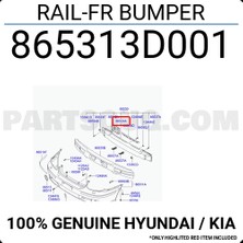 TŞT Hyundai Sonata Ön Tampon Demiri 2006 (Oem No:  865313D001)