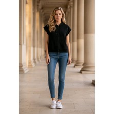 Kapüşonlu Kanguru Cepli Fermuarlı Oversize Kolsuz Yelek Unisex