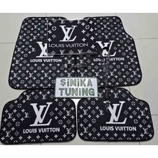 Şimika Lv Desen Dekor Halı Paspas ve Torpido Havlusu Göğüs Halısı(Ayna Askı Ipi ve Kancalı Kumaş Anahtarlık Hediyeli)