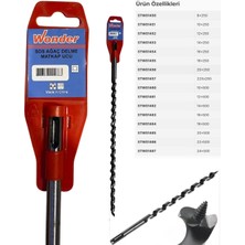 Wonder STW01460 Sds Ağaç Delme Matkap Ucu, 10X500 mm (Ahşap)