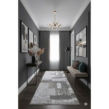 Swan Home Kaymaz Tabanlı Yolluk Kesme Halı Salon Koridor Mutfak Yatak Odası Halısı SHJ3019 Kahve