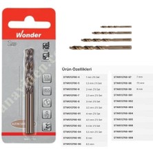 Wonder STW013760-93 Hss Matkap Ucu, 5X85 Mm, Altın Seri Cobalt (Metal) (2 Adet)