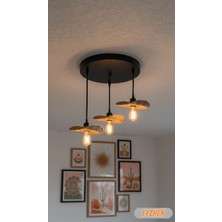 Eyzhen Şekillendirilebilir Bohem 3’lü Avize Rustik Modern Dekoratif Salon Mutfak Oturma Odası Aydınlatma