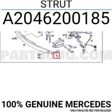 TŞT Mercedes C Class Ön Tampon Demiri Demiri Sol 2007  (Oem No:  A2046200185)