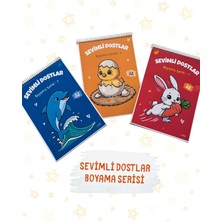 Eylül Medya Sevimli Dostlar Serisi 3 Lü Boyama Seti