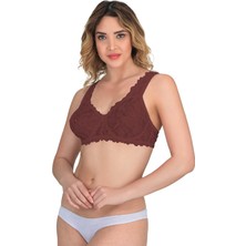 MTM My The Mall Giyim Bordo Mı Emay 178 C Balenli Dantelli Sütyen