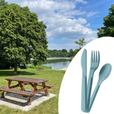 By Nevser Kendiliğinden Kutulu Hijjenik Plastik Piknik Tipi Çatal Kaşık Bıçak Seti