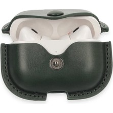 Najmaddin Newface Airpods Pro 2 (2.nesil) Çanta Deri Kılıf - Haki Yeşil