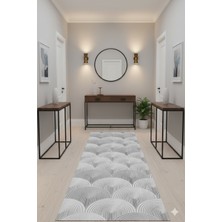 Swan Home Kaymaz Tabanlı Yolluk Kesme Halı Salon Koridor Mutfak Yatak Odası Halısı SHJ93024 Gri