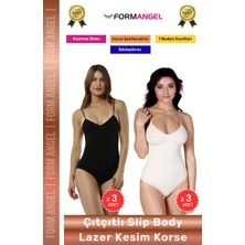 Form Angel #korse Lazer Kesim Seamless Iz Göstermeyen Toparlayıcı Kaymayan Çıtçıtlı Slip Body Korse 6'lı Set