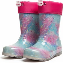 Zenege Çocuk Kürklü Yağmur ve Kar Çizmesi Su ve Soğuk Geçirmez Kaymaz Taba